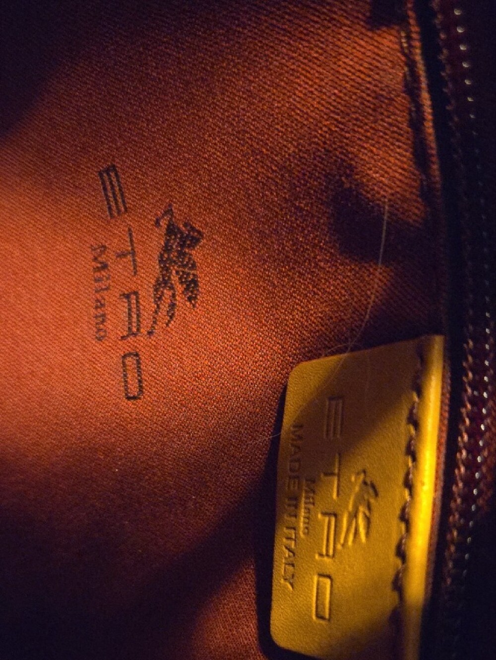 Etro Multicolor Paisley Tote with Tan Leather Handles - Picture 3 of 6